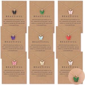 Beautiful Butterfly Pendant Necklace - Pick your Color!